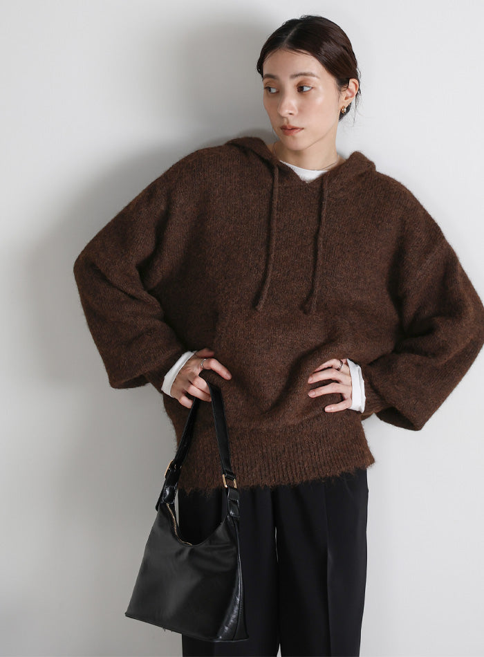 ルーズフーディーニット