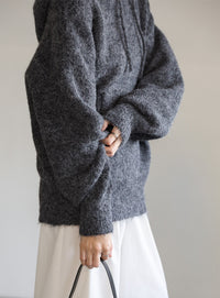 ルーズフーディーニット