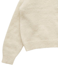 ウールタッチヘンリーネックオーバーニット