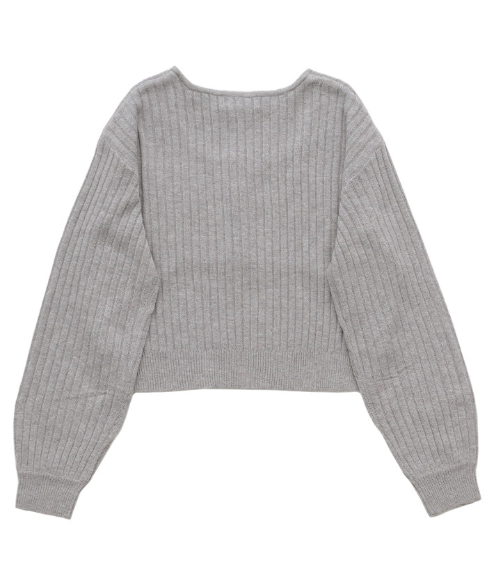 レイヤードデザインニット