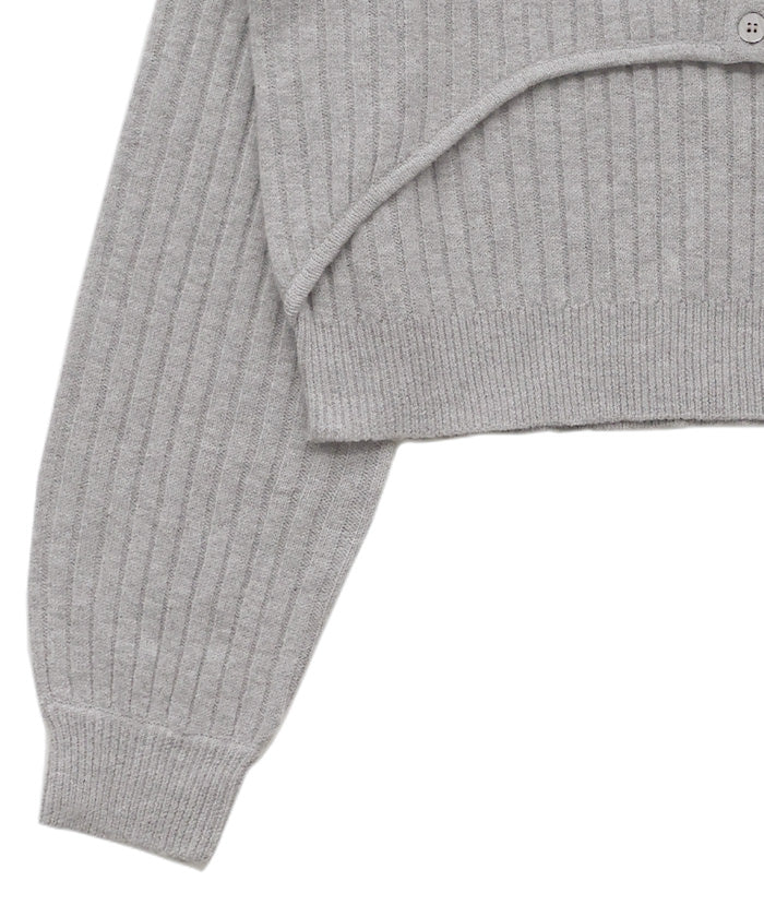 レイヤードデザインニット