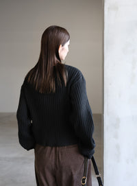 レイヤードデザインニット