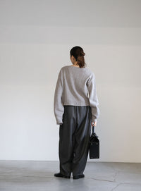 レイヤードデザインニット