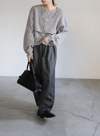 レイヤードデザインニット