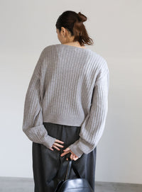 レイヤードデザインニット