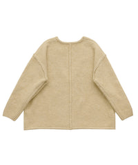 アウトリンキングVネックオーバーニット