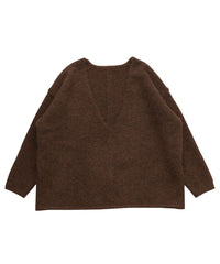 アウトリンキングVネックオーバーニット