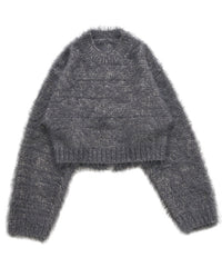 ミックスシャギーショートニット