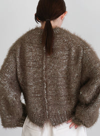 ミックスシャギーショートニット