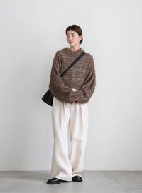 ミックスシャギーショートニット