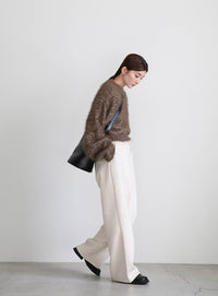 ミックスシャギーショートニット