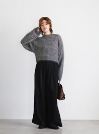 ミックスシャギーショートニット