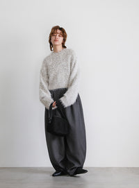 ミックスシャギーショートニット