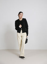 ニットスカーフセットカーディガン