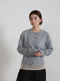 ニットスカーフセットカーディガン