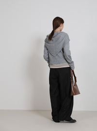 ニットスカーフセットカーディガン