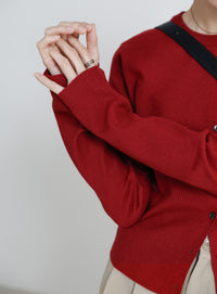 ニットスカーフセットカーディガン