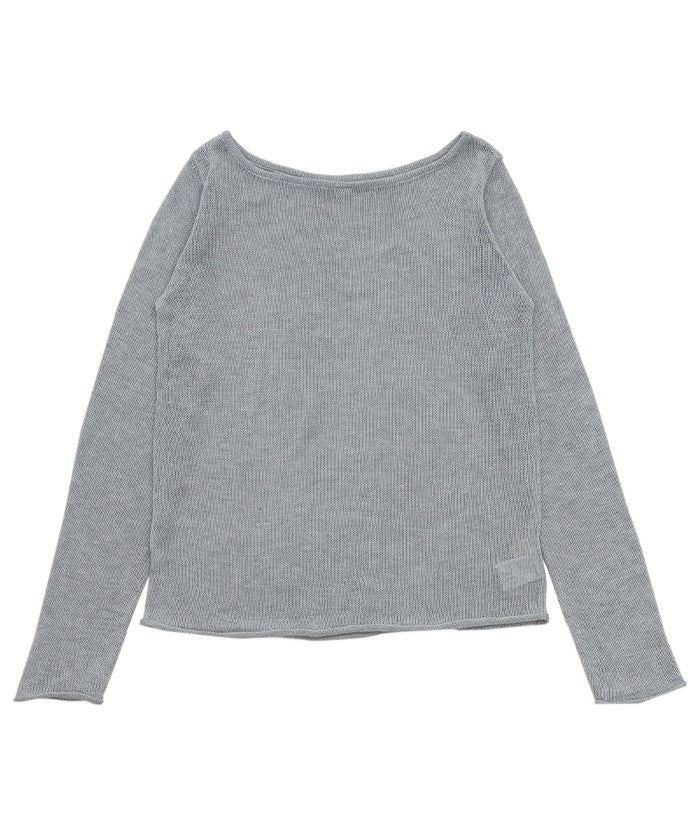 シアーボートネックロールヘムニット – SELECT MOCA