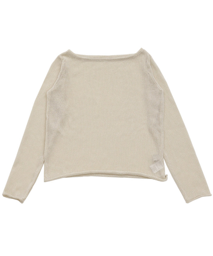 シアーボートネックロールヘムニット – SELECT MOCA