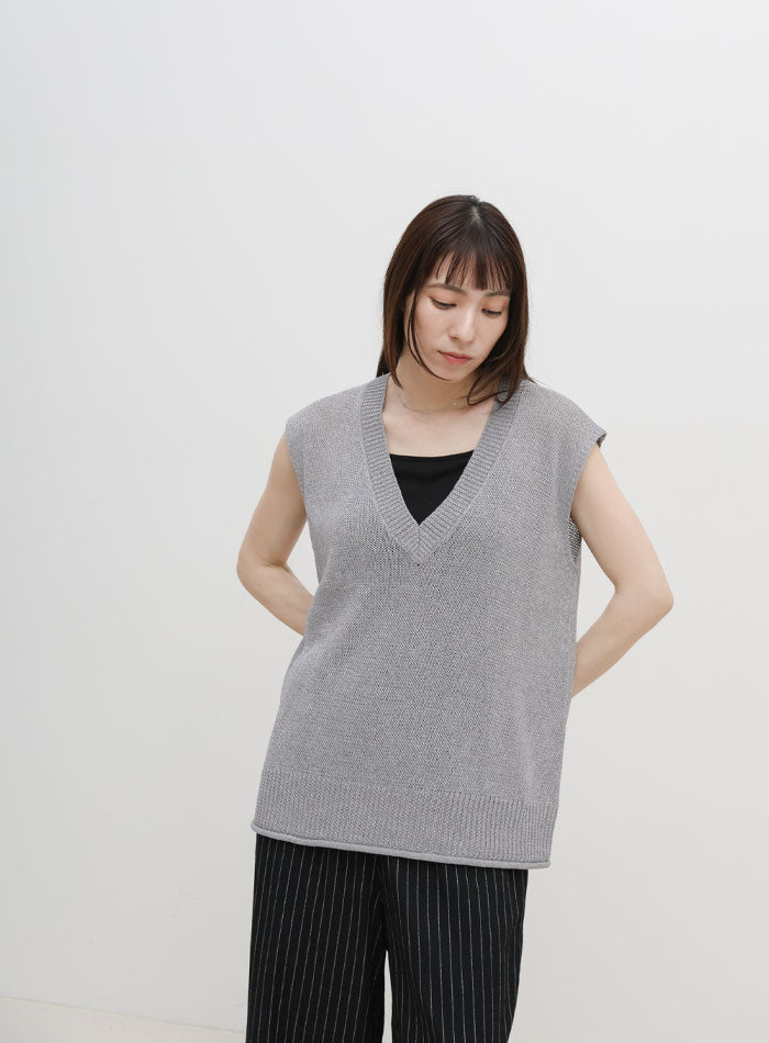 ドライタッチVネックサマーニットベスト – SELECT MOCA