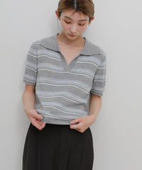 ボーダースキッパーポロニット