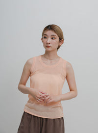 バイカラーレイヤードタンクトップセット