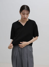 ハーフスリーブシルキースキッパーニット【セットアップ可】