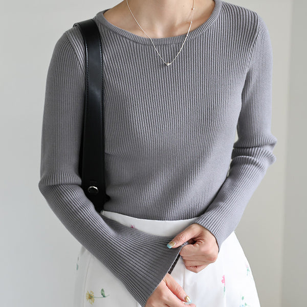 クルーネックリブニット – SELECT MOCA