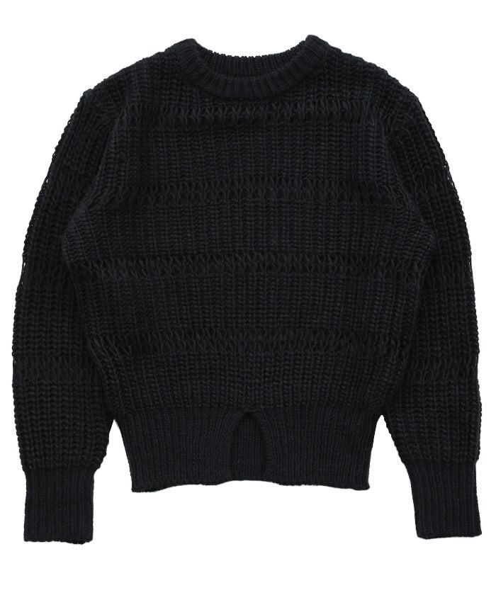 センタースリット透かし編みニット【by SON】 – SELECT MOCA