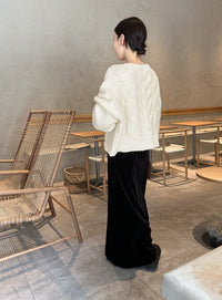 ビッグケーブルボリュームスリーブニット【by SON】