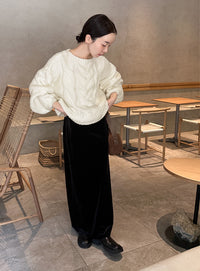 ビッグケーブルボリュームスリーブニット【by SON】