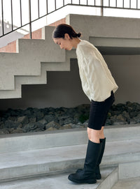 ビッグケーブルボリュームスリーブニット【by SON】