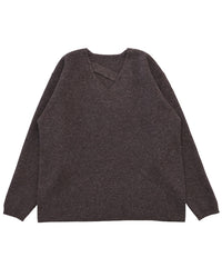 アシンメトリーVネックニットトップス