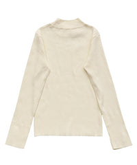 スリーブスリットプチハイリブニット