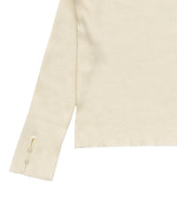 スリーブスリットプチハイリブニット