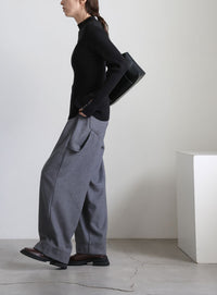 スリーブスリットプチハイリブニット