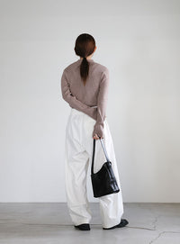 スリーブスリットプチハイリブニット