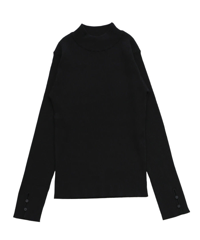 スリーブスリットプチハイリブニット