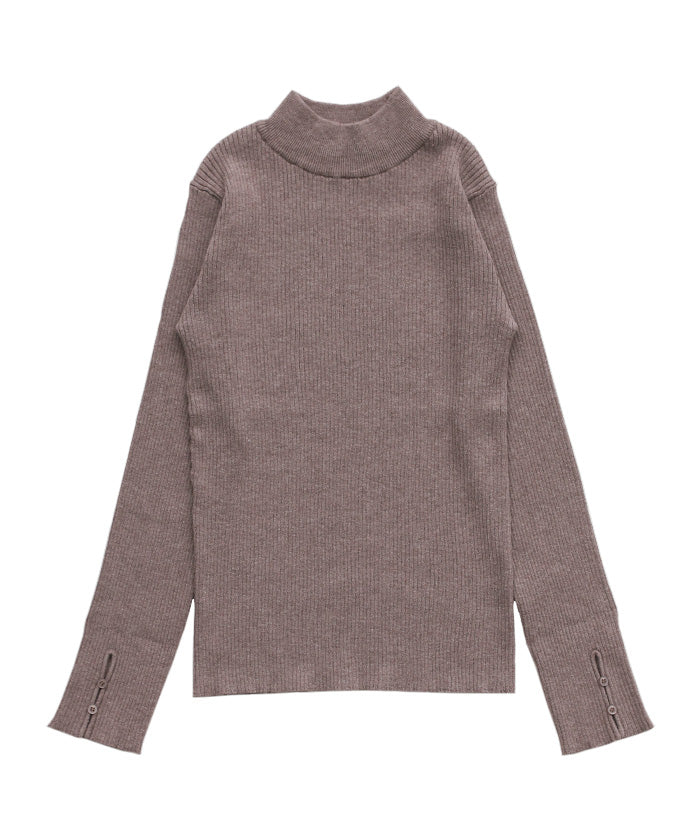 スリーブスリットプチハイリブニット