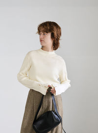 スリーブスリットプチハイリブニット