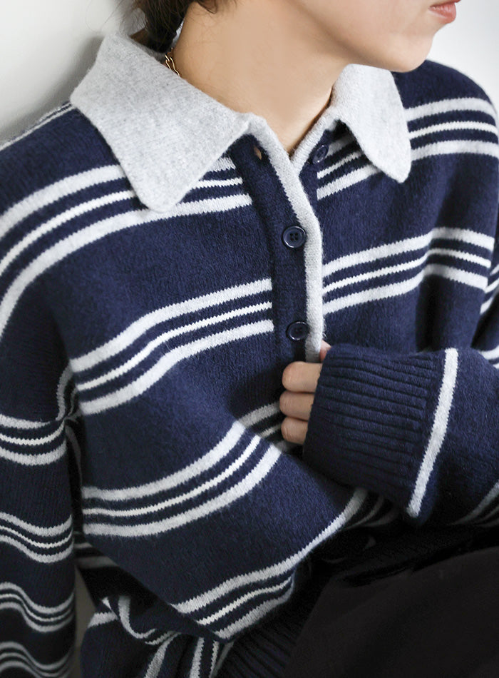 ポロボーダールーズニット