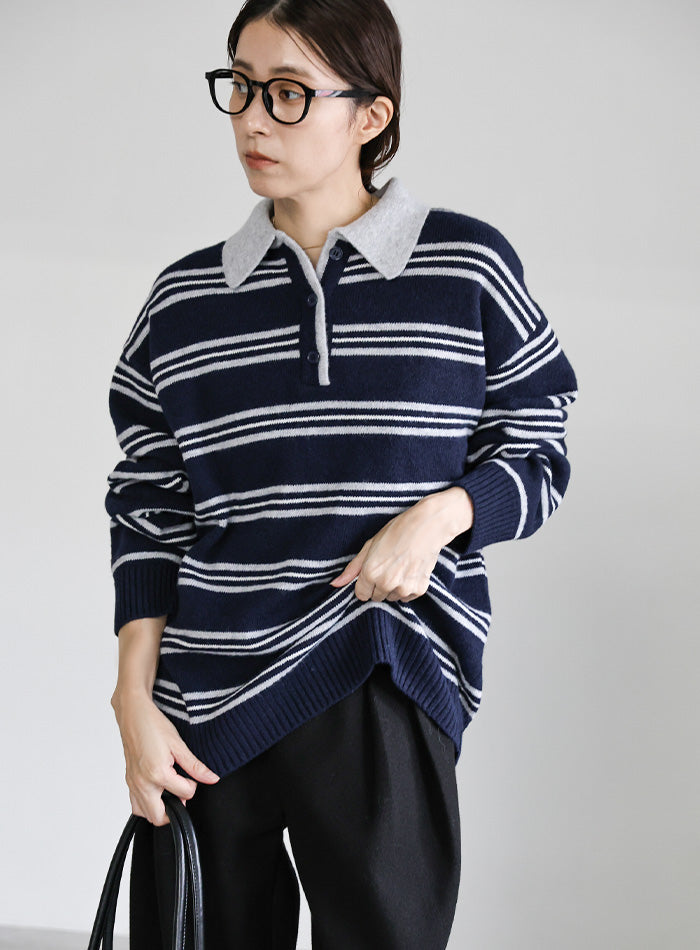 ポロボーダールーズニット