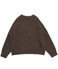 シンプルVネックニット