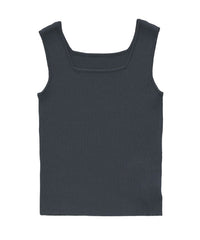 2WAYスクエアノースリーブリブニット