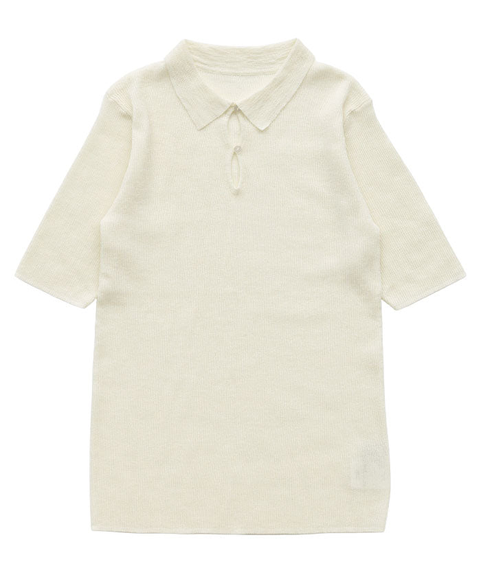 ドロップデザインシアーリブポロニット – SELECT MOCA