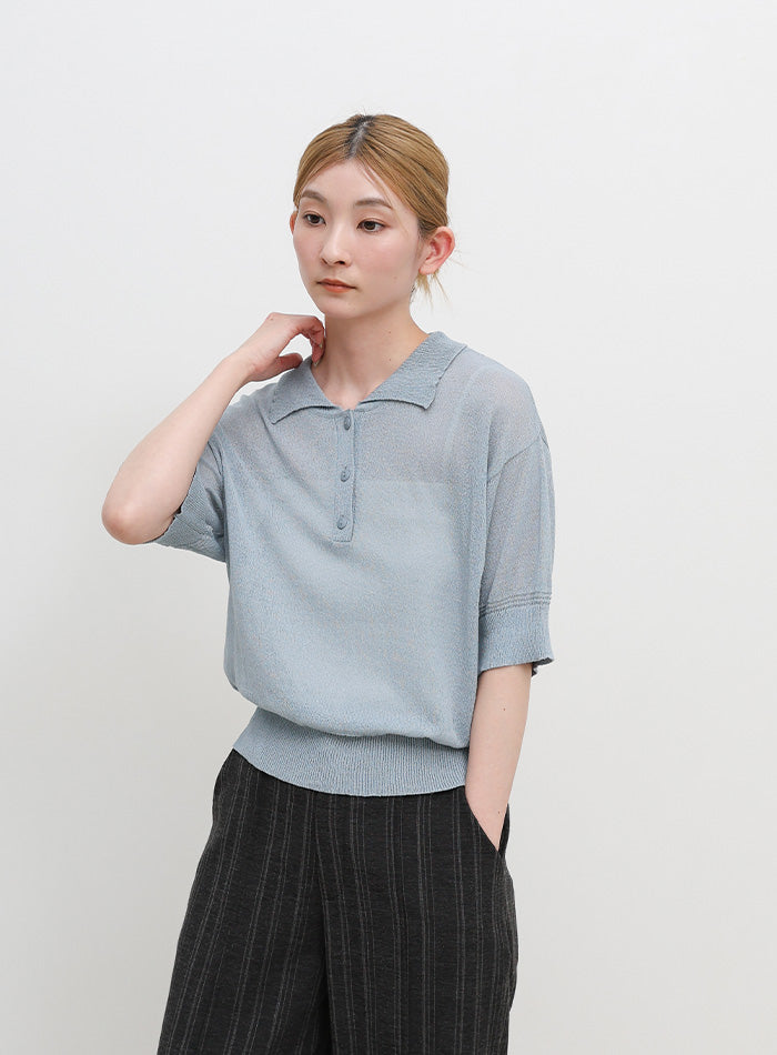 シアーサマーシンプルポロニット – SELECT MOCA