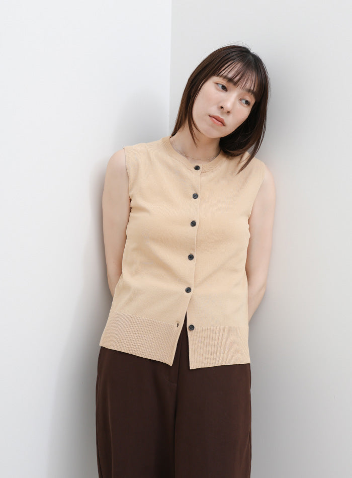 フロントボタンノースリーブニット – SELECT MOCA