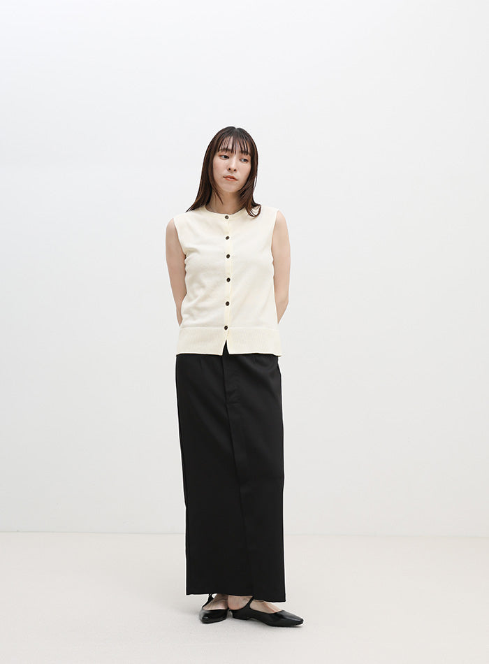 フロントボタンノースリーブニット – SELECT MOCA