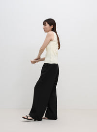 シンプルノースリーブサマーニット