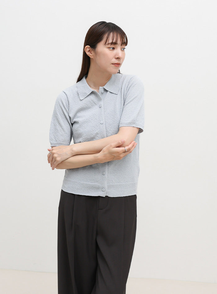 フロントボタンサマーポロニット – SELECT MOCA